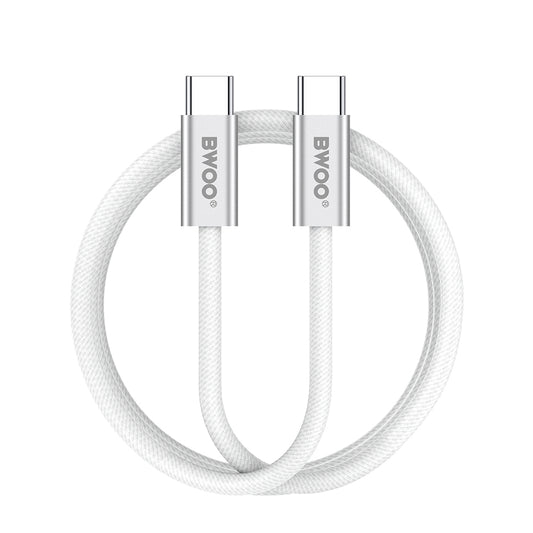 Kabel za podatke in polnjenje USB-C - USB-C BWOO BO-X317C, 240W, 1m, Bel