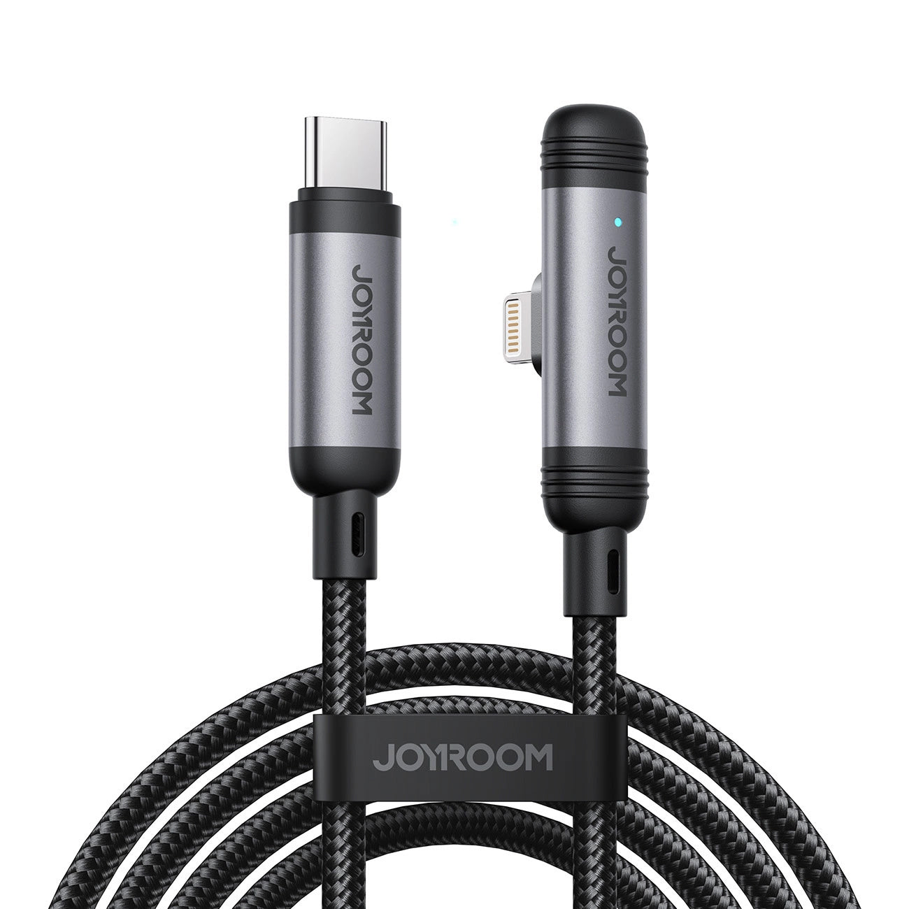 Kabel za prenos podatkov in polnjenje USB-C - Lightning Joyroom S-A56 EnjoyX Angled, 30W, 1.2m, črn