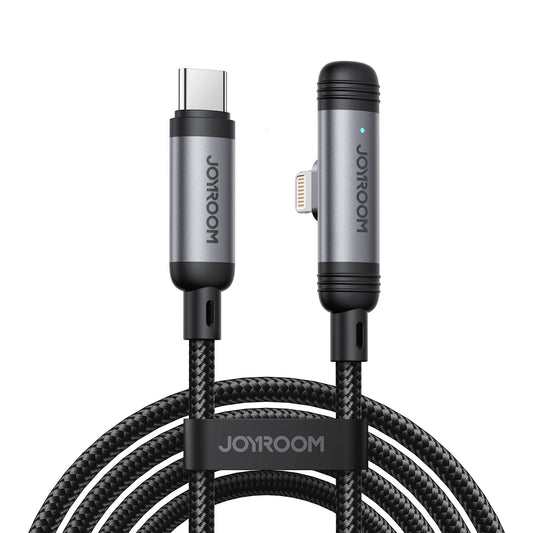 Kabel za prenos podatkov in polnjenje USB-C - Lightning Joyroom S-A56 EnjoyX Angled, 30W, 1.2m, črn