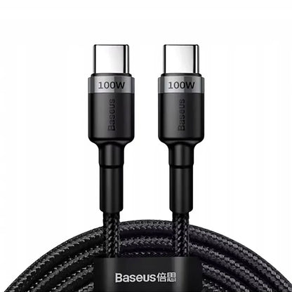 Kabel za podatke in polnjenje USB-C - USB-C Baseus Cafule, 100W, 2m, Siv CATKLF-BLG1