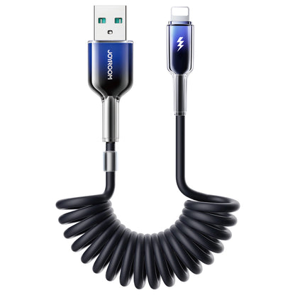 Kabel za prenos podatkov in polnjenje USB-A - Lightning Joyroom S-A43 Crystal, 18W, 1.5m, črn
