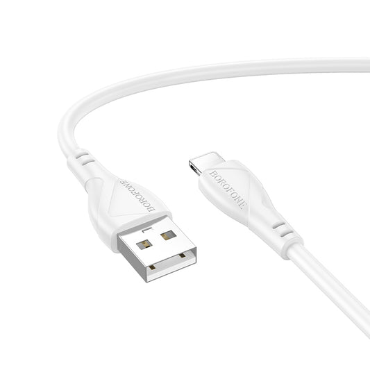 Podatkovni in polnilni kabel USB-A - Lightning Borofone BX121 Energy, 18W, 1m, Bel