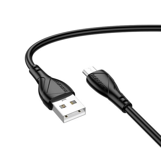 Kabel za podatke in polnjenje USB-A - microUSB Borofone BX121 Energy, 18W, 1m, črn
