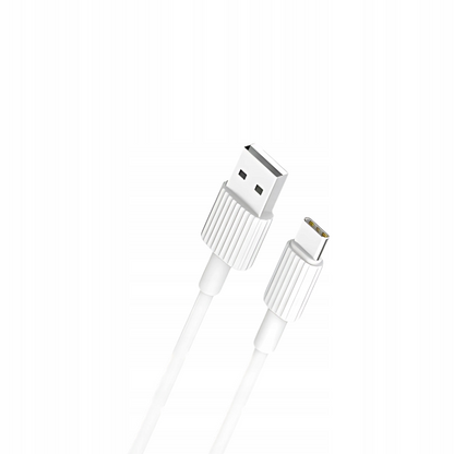 Podatkovni in polnilni kabel USB-A - USB-C XO Design NB156, 60W, 1m, Bel