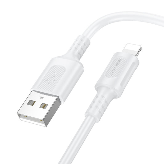 Kabel za podatke in polnjenje USB-A - Lightning Borofone BX111 Feliz, 18W, 1m, Bel