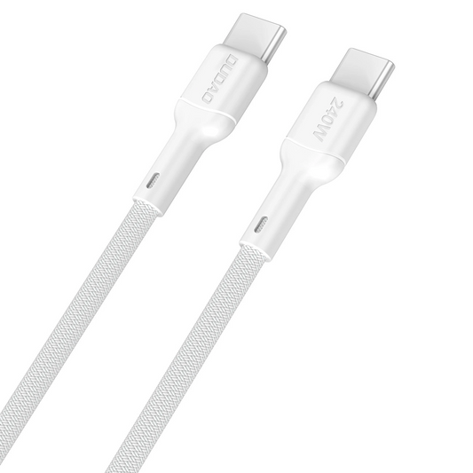 Podatkovni in polnilni kabel USB-C - USB-C Dudao L9C Max, 240W, 2m, Bel