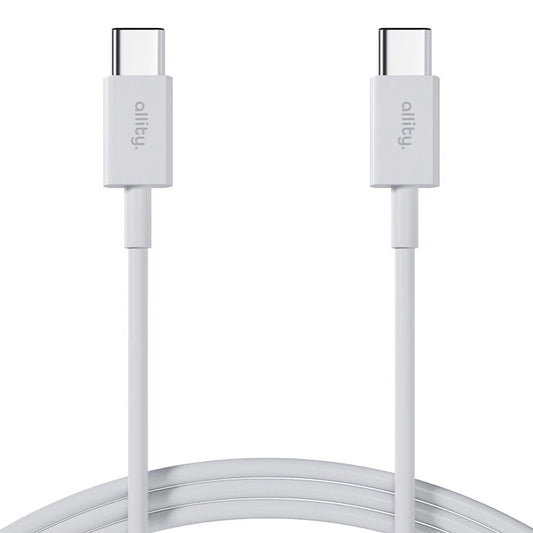Kabel za podatke in polnjenje USB-C - USB-C Allity. AUC-03, 100W, 1m, Bel