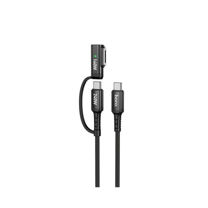 Polnilni kabel HOCO U142, USB-C - USB-C / MagSafe 3, 240W, 1.8m, črn