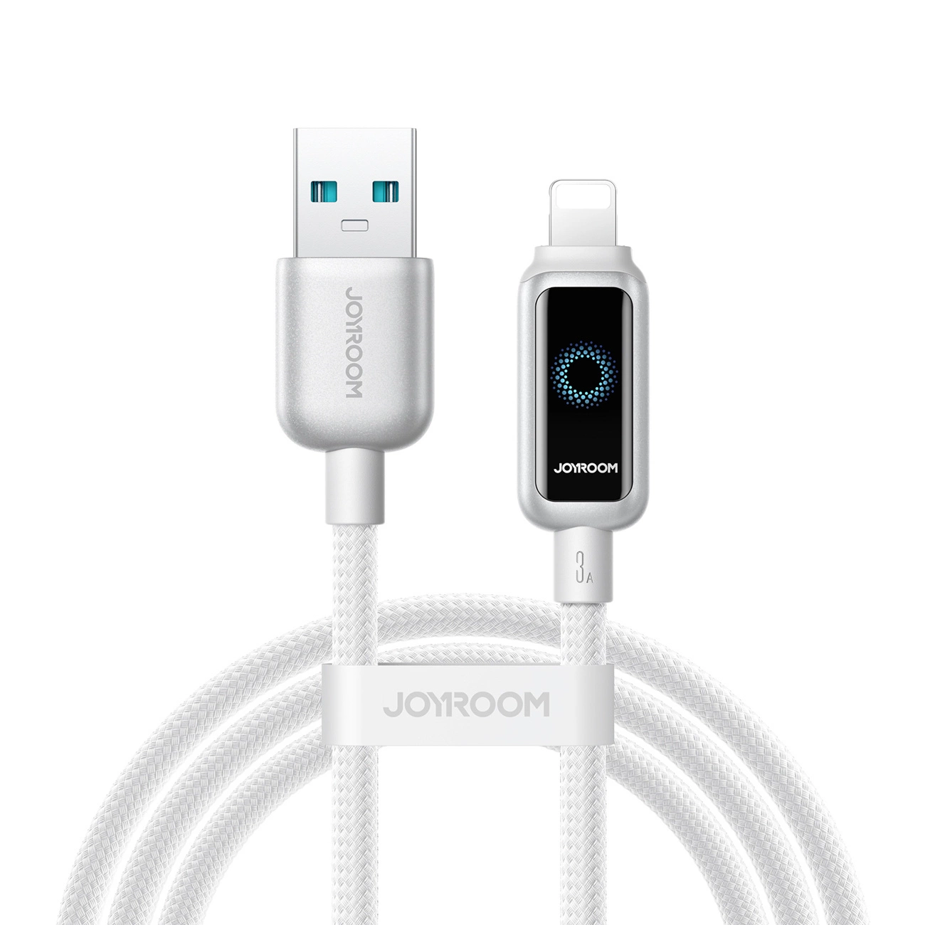 Kabel za podatke in polnjenje USB-A - Lightning Joyroom S-A55 StarFlight Display, 18W, 1.2m, Bel