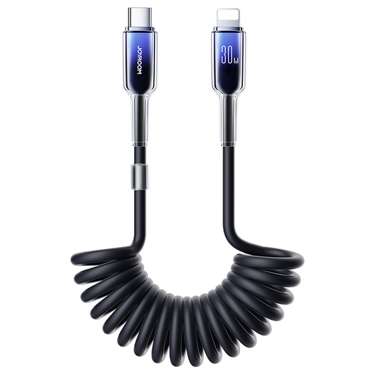 Kabel za podatke in polnjenje USB-C - Lightning Joyroom S-A43 Crystal, 30W, 1.5m, črn