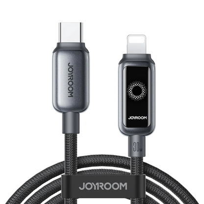 USB-C to Lightning Data and Charging Cable Joyroom S-A55 StarFlight Display, 30W, 1.2m, Black