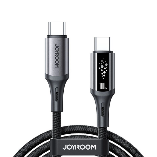 Kabel za prenos podatkov in polnjenje USB-C - USB-C Joyroom S-A60 StarTalk, 100W, 1.2m, črn
