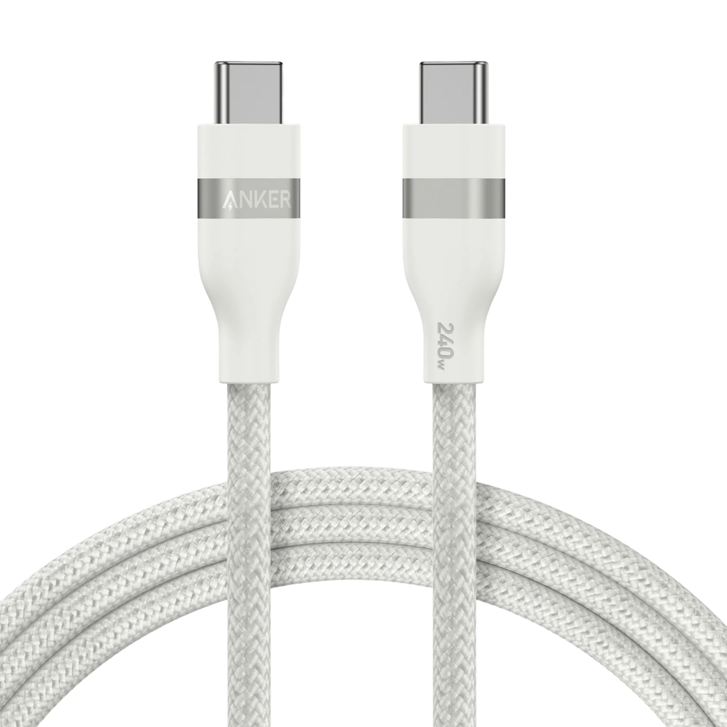 Kabel za prenos podatkov in polnjenje USB-C - USB-C Anker, 240W, 1.8m, Bel A82E2H22