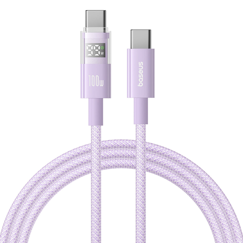 Kabel za podatke in polnjenje USB-C - USB-C Baseus Display 2, 100W, 1m, Vijolična P10382702511-00