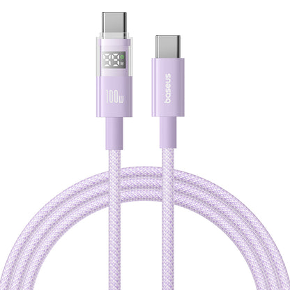 Kabel za podatke in polnjenje USB-C - USB-C Baseus Display 2, 100W, 1m, Vijolična P10382702511-00