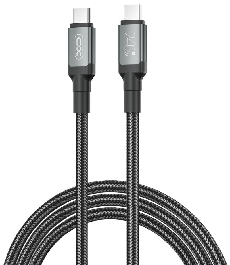 Kabel za podatke in polnjenje USB-C - USB-C XO Design NB-Q264B, 240W, 2m, črn