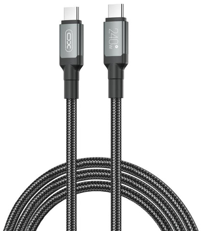 Kabel za podatke in polnjenje USB-C - USB-C XO Design NB-Q264B, 240W, 2m, črn