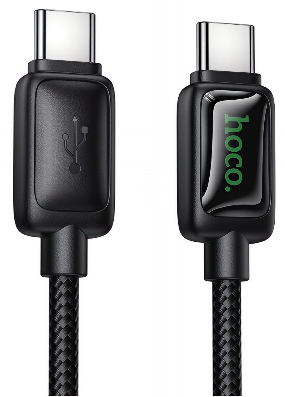 Kabel za podatke in polnjenje USB-C - USB-C HOCO U146, 60W, 1.2m, črn