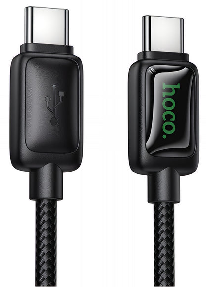 Kabel za podatke in polnjenje USB-C - USB-C HOCO U146, 60W, 1.2m, črn