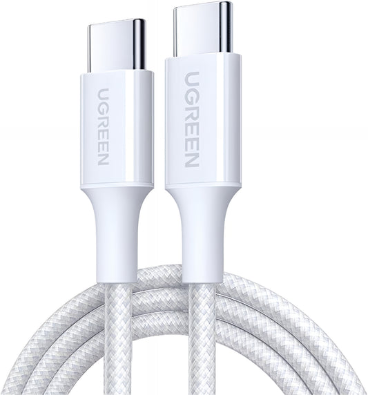 Kabel za podatke in polnjenje USB-C - USB-C UGREEN L501, 60W, 2m, Bel