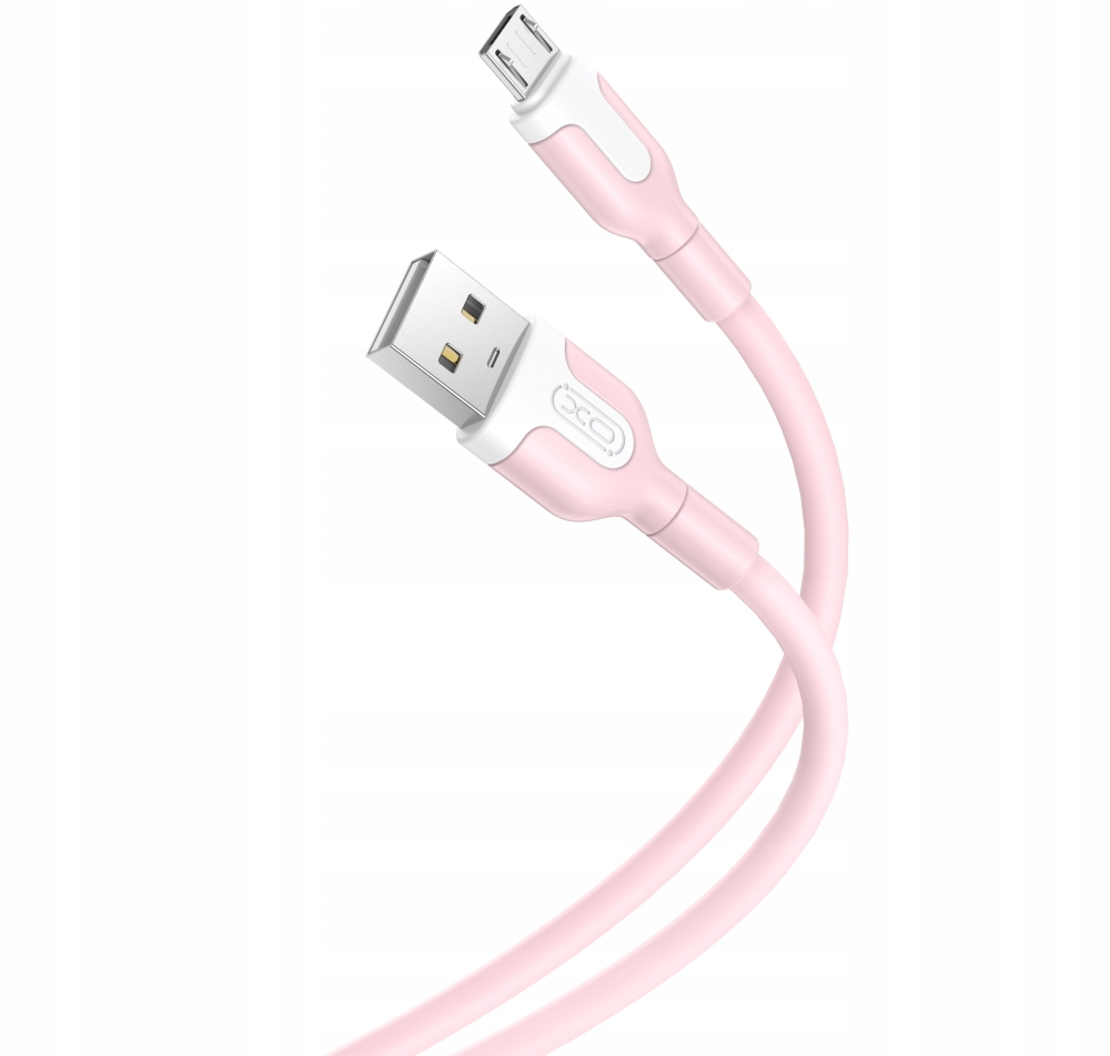 Kabel za podatke in polnjenje USB-A - microUSB XO Design NB212, 18W, 1m, Roza