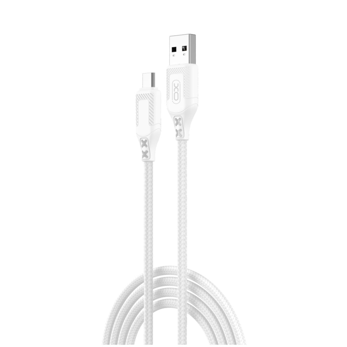 Kabel za podatke in polnjenje USB-A - microUSB XO Design NB235, 18W, 1m, Bel