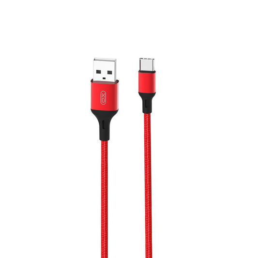 Podatkovni in polnilni kabel USB-A - USB-C XO Design NB143, 18W, 2m, Rdeč