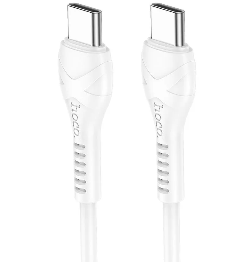 Kabel za podatke in polnjenje USB-C - USB-C HOCO X37, 60W, 1m, Bel