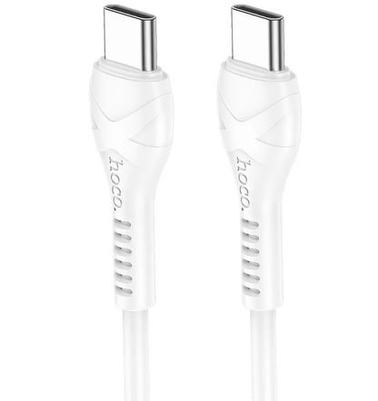 Kabel za podatke in polnjenje USB-C - USB-C HOCO X37, 60W, 1m, Bel
