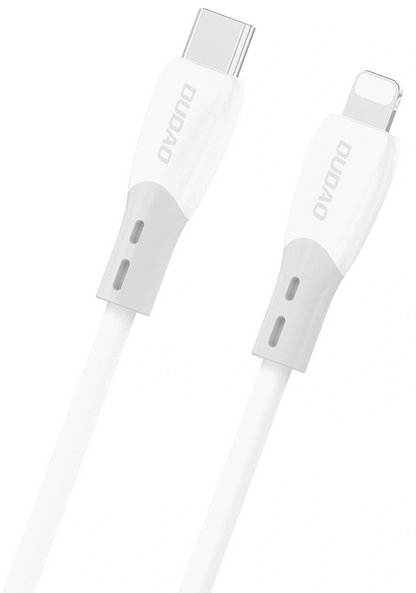 Kabel za podatke in polnjenje USB-C - Lightning Dudao L25SX, 30W, 1m, Bel