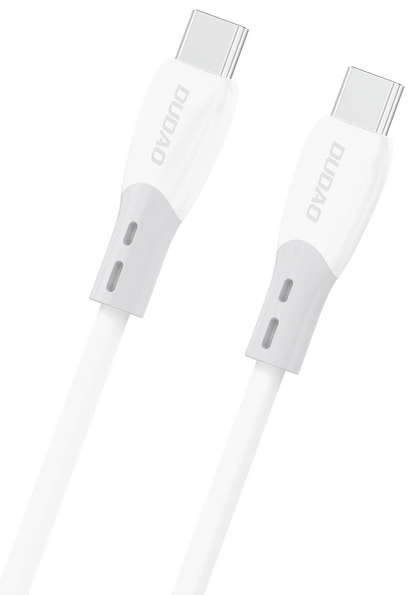 Kabel za podatke in polnjenje USB-C - USB-C Dudao L25SC, 60W, 2m, Bel