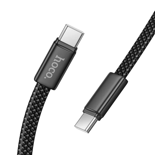 Kabel za podatke in polnjenje USB-C - USB-C HOCO X125, 60W, 1m, črn