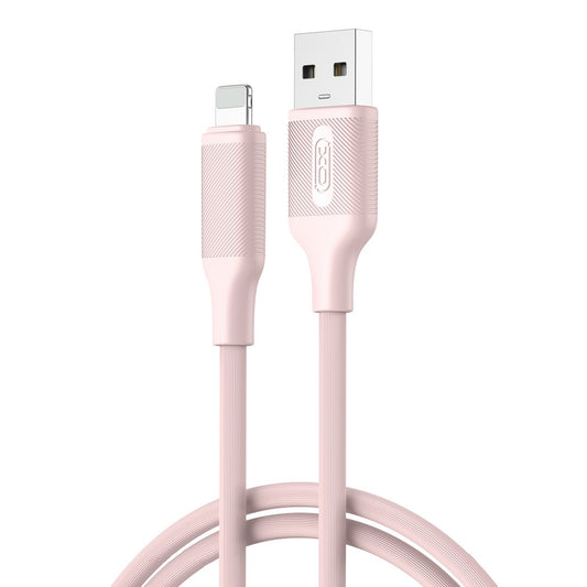 Podatkovni in polnilni kabel USB-A - Lightning XO Design NB265, 12W, 1m, Roza