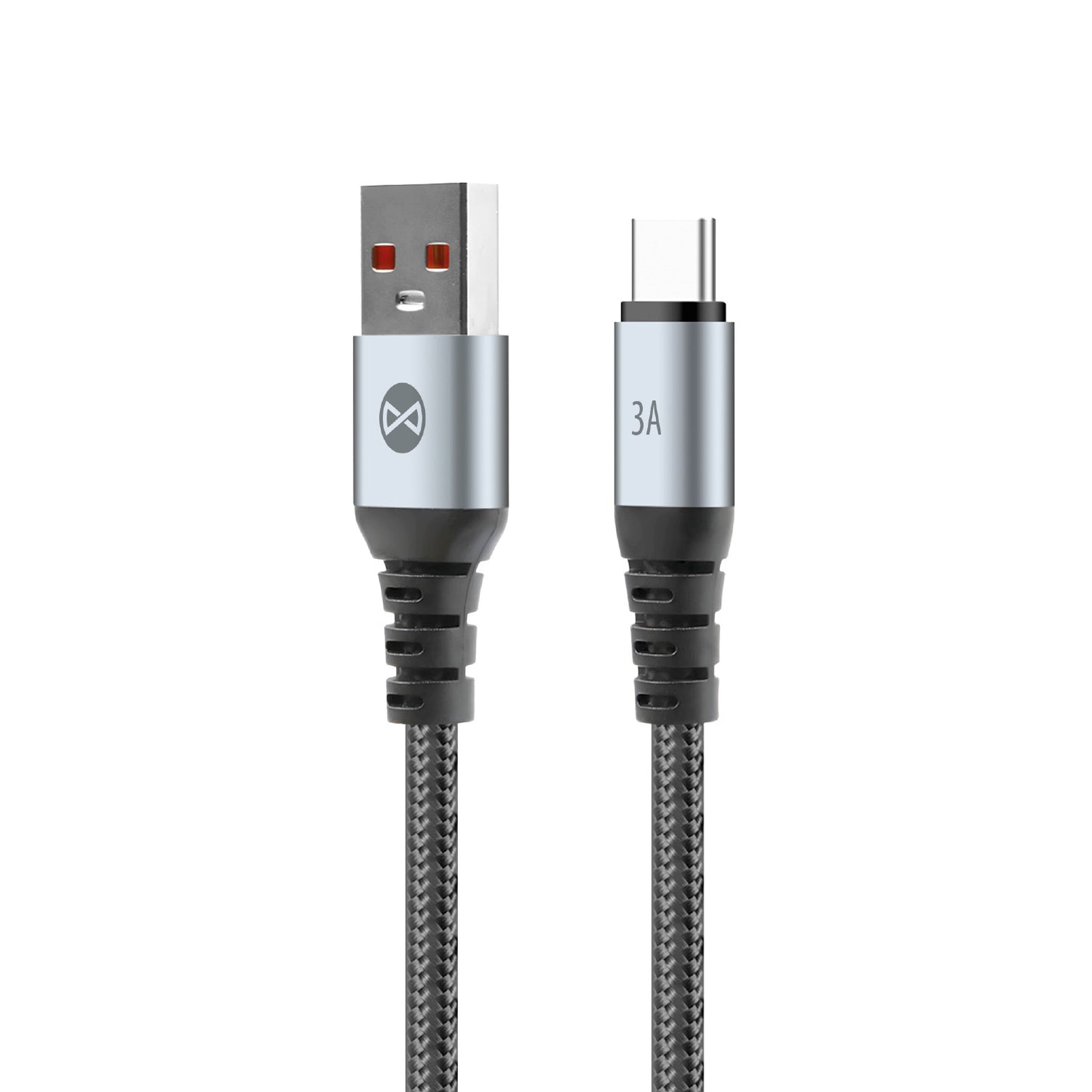 Kabel za podatke in polnjenje USB-A - USB-C Forever Braix, 18W, 1m, črn