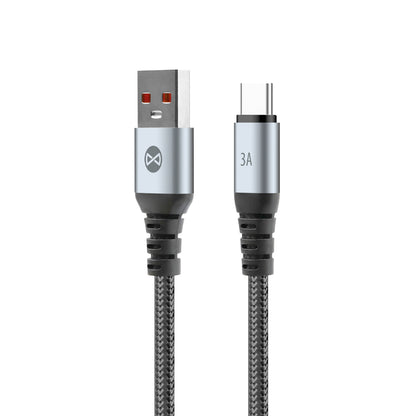 Kabel za podatke in polnjenje USB-A - USB-C Forever Braix, 18W, 1m, črn