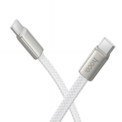 Kabel za podatke in polnjenje USB-C - USB-C HOCO X125, 60W, 1m, Bel