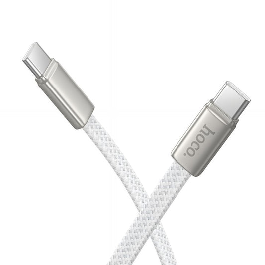 Kabel za podatke in polnjenje USB-C - USB-C HOCO X125, 60W, 1m, Bel