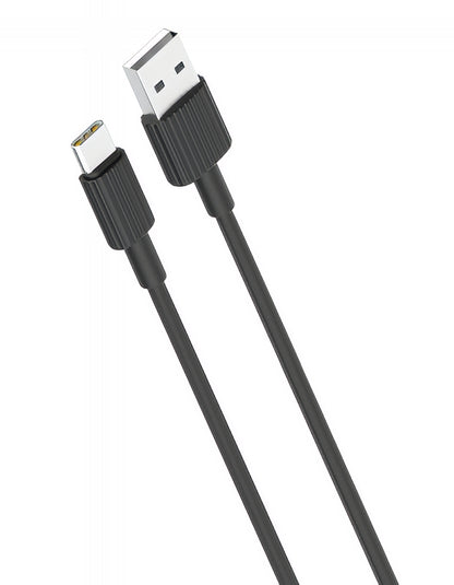 Podatkovni in polnilni kabel USB-A - USB-C XO Design NB156, 18W, 1m, črn