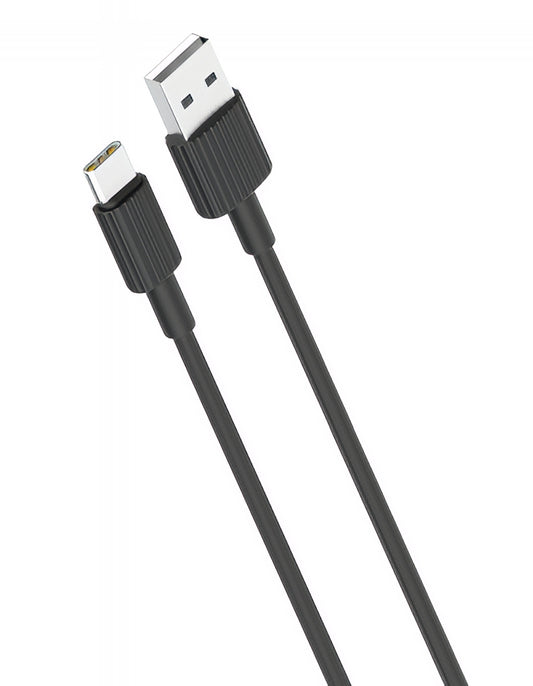 Podatkovni in polnilni kabel USB-A - USB-C XO Design NB156, 18W, 1m, črn