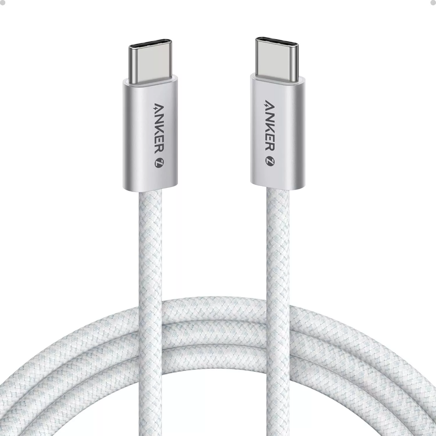 Kabel za prenos podatkov in polnjenje USB-C - USB-C Anker Zolo, 240W, 1.8m, Bel A8060H22