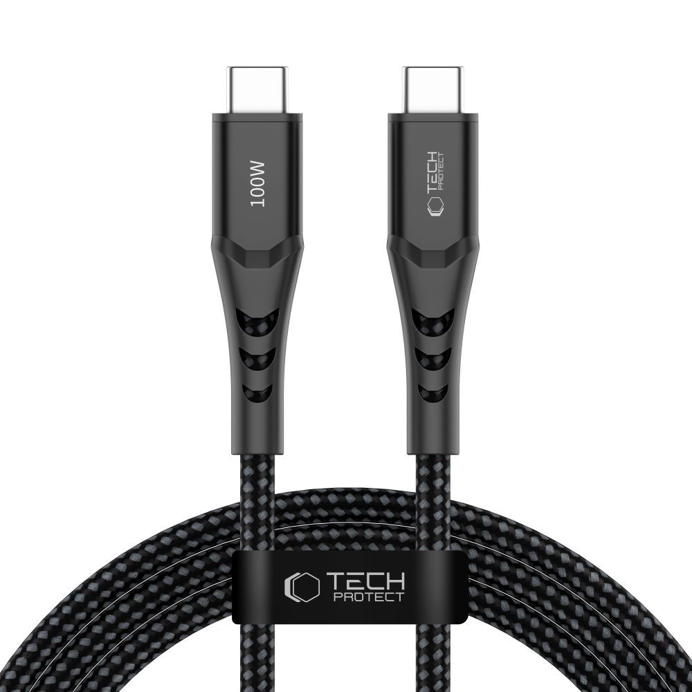 USB-C podatkovni in polnilni kabel - USB-C Tech-Protect UB11T Ultraboost, 100W, 2m, črn
