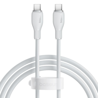Kabel za podatke in polnjenje USB-C - USB-C Baseus Pudding, 100W, 1.2m, Bel P10355702221-00