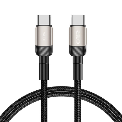 USB-C podatkovni in polnilni kabel - USB-C Tech-Protect Ultraboost EVO, 100W, 1m, srebrna