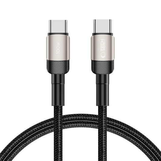 USB-C podatkovni in polnilni kabel - USB-C Tech-Protect Ultraboost EVO, 100W, 1m, srebrna