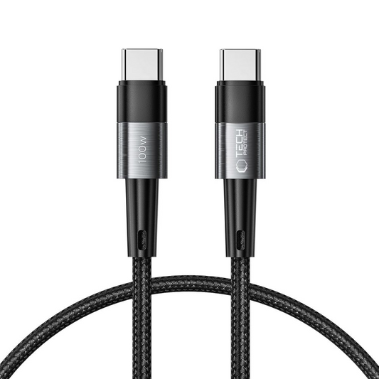 USB-C podatkovni in polnilni kabel - USB-C Tech-Protect Ultraboost, 100W, 0,25 m, siva