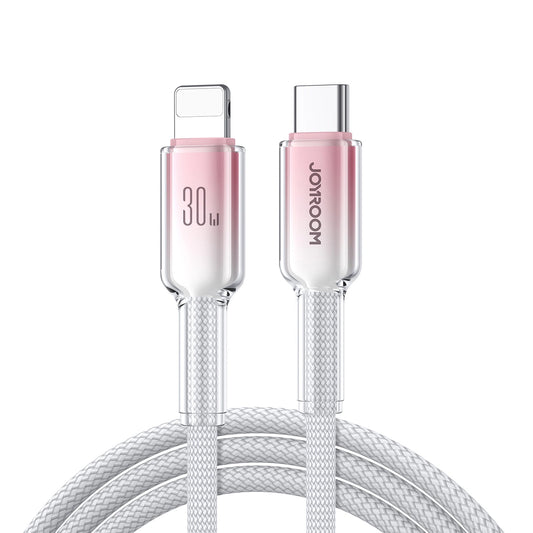 USB-C na Lightning podatkovni in polnilni kabel Joyroom S-A42, 30W, 1,2 m, bel