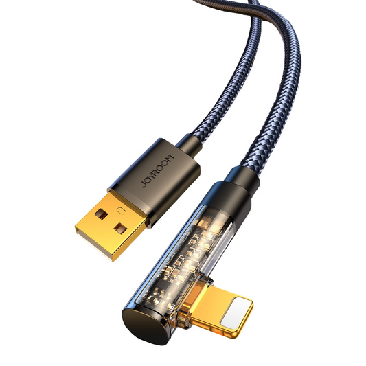 Podatkovni in polnilni kabel USB-A - Lightning Joyroom S-UL012A6 poševni, 18W, 1,2 m, črn