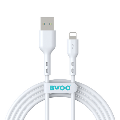 USB-A to Lightning Data and Charging Cable BWOO BO-X172L-2M, 15W, 2m, White
