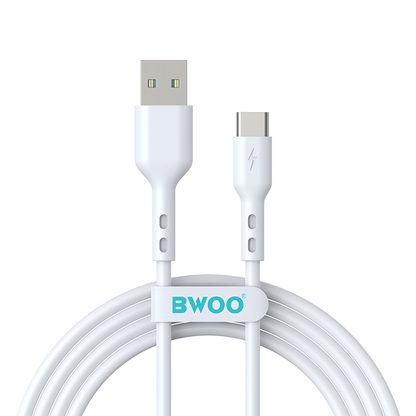 USB-A to USB-C Data and Charging Cable BWOO BO-X172C-2M, 15W, 2m, White