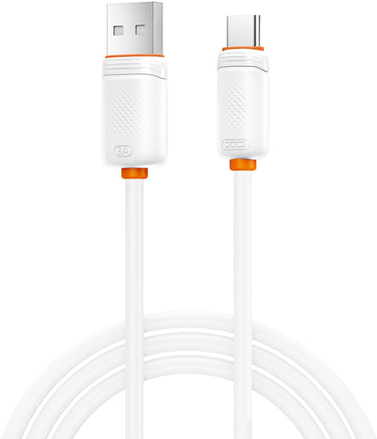 Podatkovni in polnilni kabel USB-A - USB-C XO Design NB302, 18W, 1m, bel